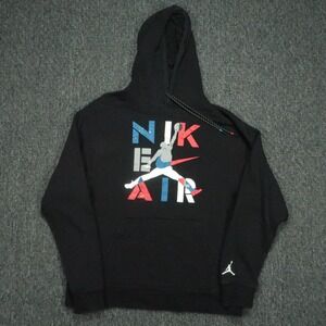 Nike Hoodie Men Medium Black Air Jordan Retro 4 Legacy Pullover AJ4